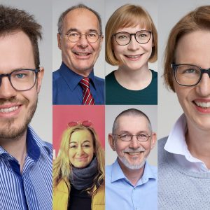 Unsere Doppelspitze: Tom Schröder und Mareike Witkowski, dazu die stellvertretenden Vorsitzenden: Thomas Klein, Nicole Piechotta, Gabriele Hellmann-Gressieker und Thomas Zielke
